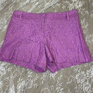 Loft Purple Lace Floral Shorts